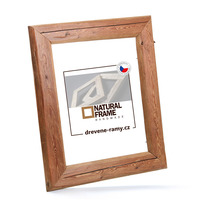 Zrcadlo v dřevěném rámu 40x50 cm, NATURAL-FRAME